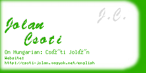 jolan csoti business card